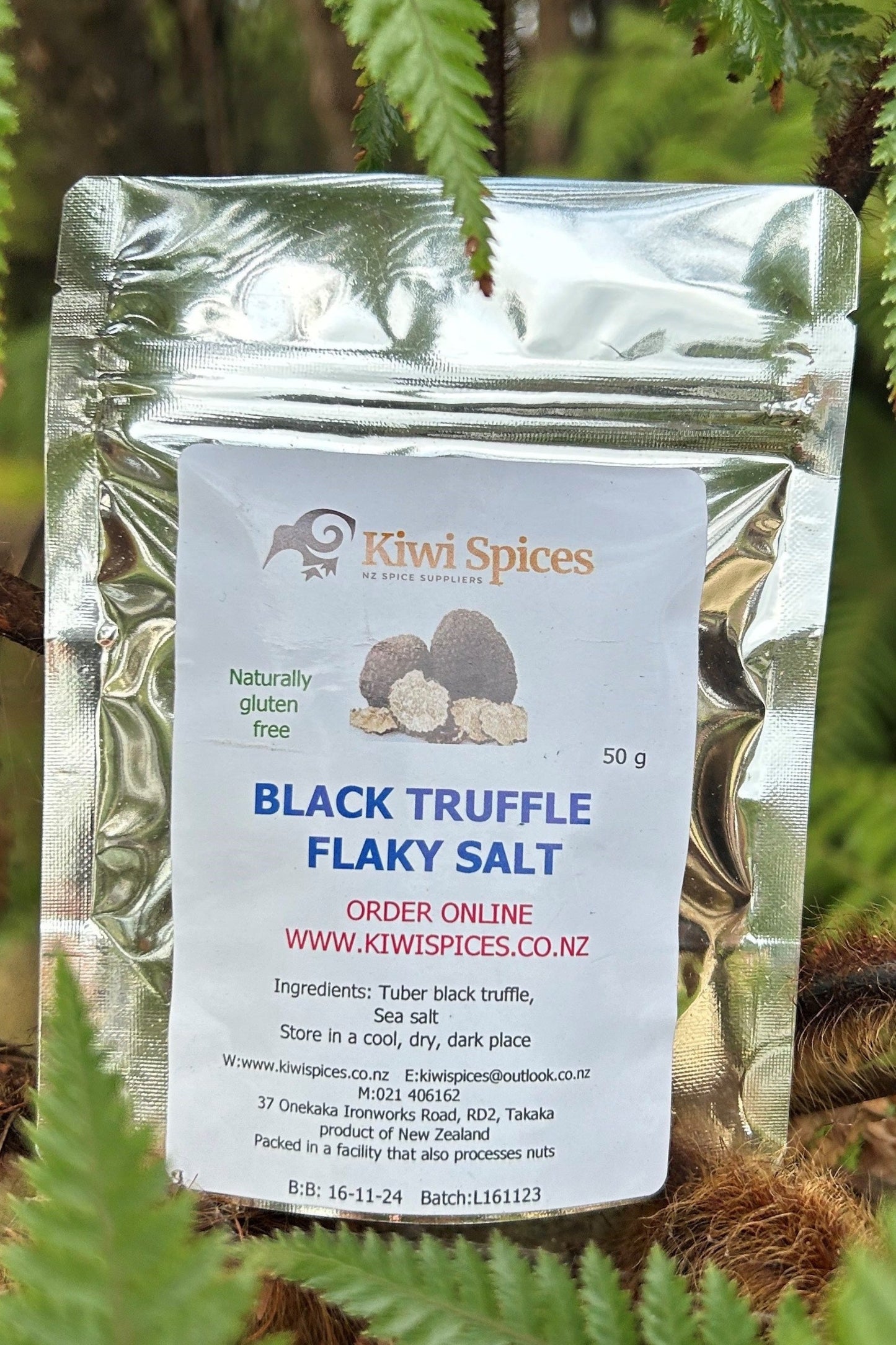 Black Truffle Flaky Salt from Kiwi Spices